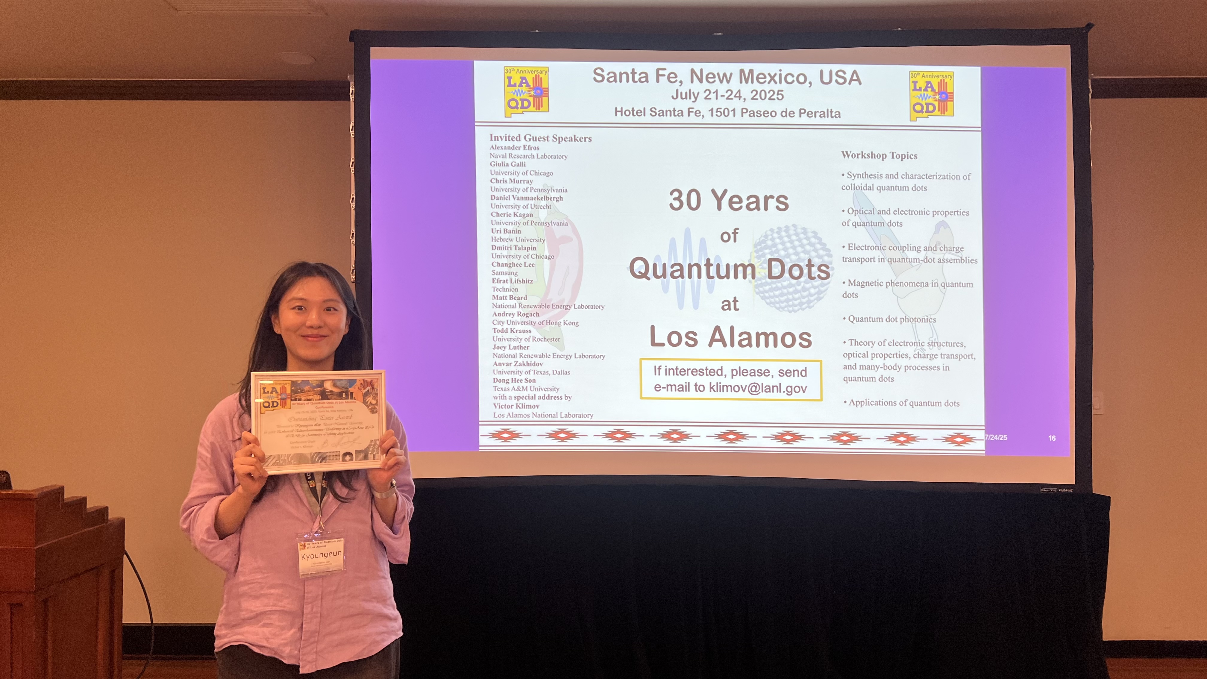 22학번 이경은 학생, 국제학회 우수포스터상 수상 대표이미지